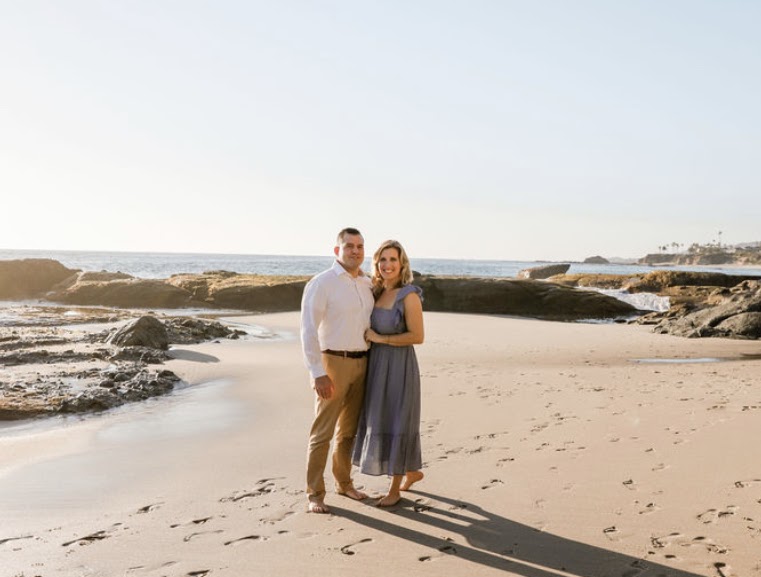 Chris and Kelly Elder on the beach